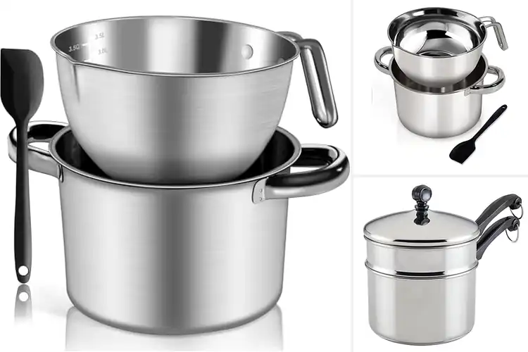 Detailed view of Best 304 Stainless Steel Double Boiler Pots