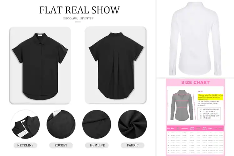 Detailed view of Best Button Down Tops Women