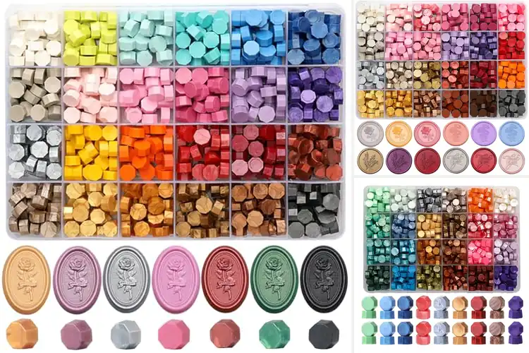 Detailed view of Best Multicolor Wax Beads Set