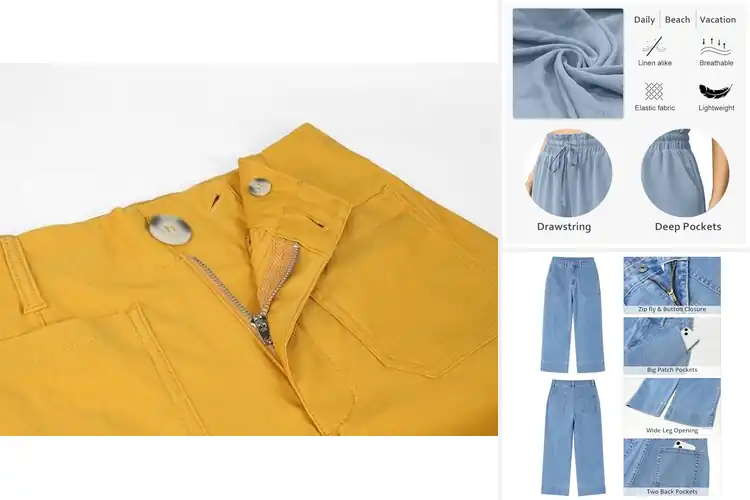 Detailed view of Best Wide Leg Crop Pants