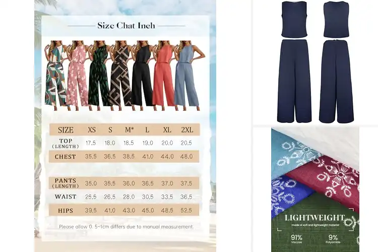 Detailed view of Best Wide Leg Crop Pants Sets: Top Picks for Style & Comfort