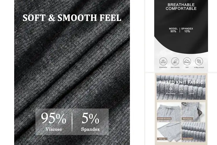 Detailed view of Best Wide-Leg Lounge Pants